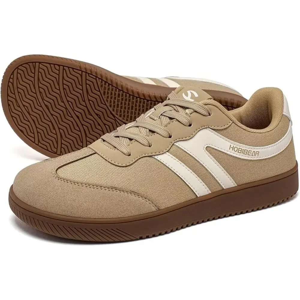BRAND NEW ~ HOBIBEAR Barefoot Tan & White Wide Toe Box Casual Shoes ~Size 11